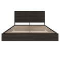 thumbnail image 3 of Nexera Opaci-T Platform Bed And Plank Effects Headboard, Ebony, 3 of 5