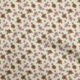 thumbnail image 1 of oneOone Rayon Light Beige Fabric Floral Craft Projects Decor Fabric Printed By The Yard 56 Inch Wide, 1 of 4
