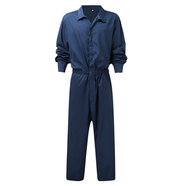 LOVZFMLL Cargo Pants for Men's Button Overalls Lapel Solid Color Jumpsuit Suit Thin Breathable Suit
