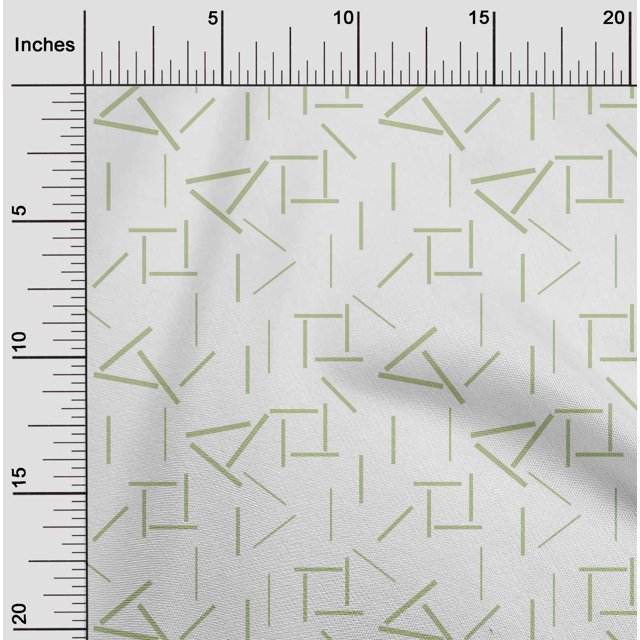 oneOone Organic Cotton Poplin Twill Fabric Line Geometric Print Sewing Fabric BTY 42 Inch Wide