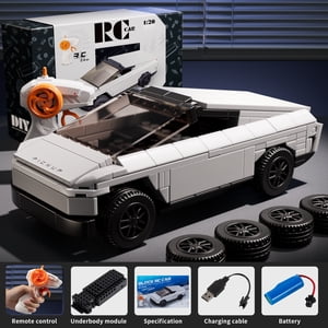 Ensemble de camion de ramassage, 1:20 Échelle 242 PCS Bâtiments, Bâtis de construction de voitures Cadeau de construction pour adolescents et adultes, Cadeaux d'anniversaire de Noël pour garçons Enfants 4 5 6 7 années