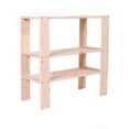 thumbnail image 3 of Adwood Pine 3 Shelf Pine Wood Storage, 3 of 5