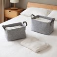 thumbnail image 4 of Bangcool Felt Storage Basket Hand-held Simple Felt Organizer Box Storage Bin with Handle, 4 of 10