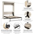 thumbnail image 4 of Bestar Versatile 64"W Engineered Wood Full Murphy Bed in Linen White Oak, 4 of 10