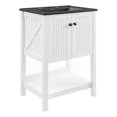 thumbnail image 2 of Modway Steam 24" Modern Wood/Ceramic Bathroom Vanity in White/Black, 2 of 10