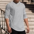 thumbnail image 4 of RXIRUCGD Haut Décontracté pour Homme, Col Rond en Tricot, Faux Haut de Sport Décontracté, Haut/chemise à Manches Longues à Col Rond, Gris, Taille : 3TG, 4 of 8