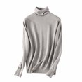 thumbnail image 1 of BLVB Hauts à Manches Longues Col Roulé pour Femmes sous-Vêtements Thermiques Couche de Base Automne Hiver Chandail Chemises Chandail, 1 of 7