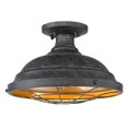 thumbnail image 1 of Golden Lighting 7312-SF BP Bartlett Semi-Flush Ceiling Light, Damp, 1 of 4