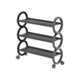 thumbnail image 2 of Matoen Shoe Rack with Wheels Movable Shoe Rack Organizer Three Tier Shoe Storage Cabinet for Everyday Items Suitable for Bedroom Closet Entryway Bedroom Under Table, 2 of 6