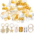thumbnail image 4 of 80pcs Dreadlock Jewelries Women Dreadlocks Beads Hair Cuffs Hair Rings Charms, 4 of 8