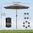 thumbnail image 3 of Outsunny Patio Sun Umbrella, Outdoor Parasol with 6 Ribs, Dark Grey, 3 of 10