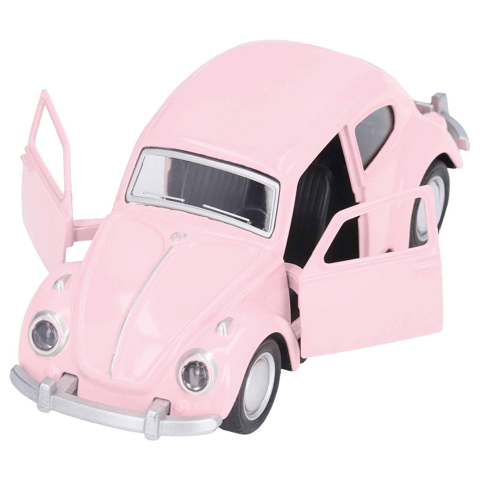 Voiture Miniature Moulée, Modèle de Voiture à Portes Ouvrables à Rétrofriction pour Collection pour Enfants Rose Pâle