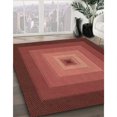 thumbnail image 3 of Ahgly Company Tapis d'Intérieur Lavable en Machine Carré Orange Transitionnel, 7 Pieds Carré, 3 of 7