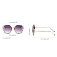 thumbnail image 5 of Penkiiy Woman Rimless Diamond Sunglasses, Oversized Gradient Diamond Sunglasses, Polygonal Sunglasses UV Protection Dark Gray, 5 of 5