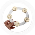 thumbnail image 3 of OUNONA Accessoire Cymbale Tambourin Monté Doré Lot de 1 pour Amélioration du Rythme, 3 of 8