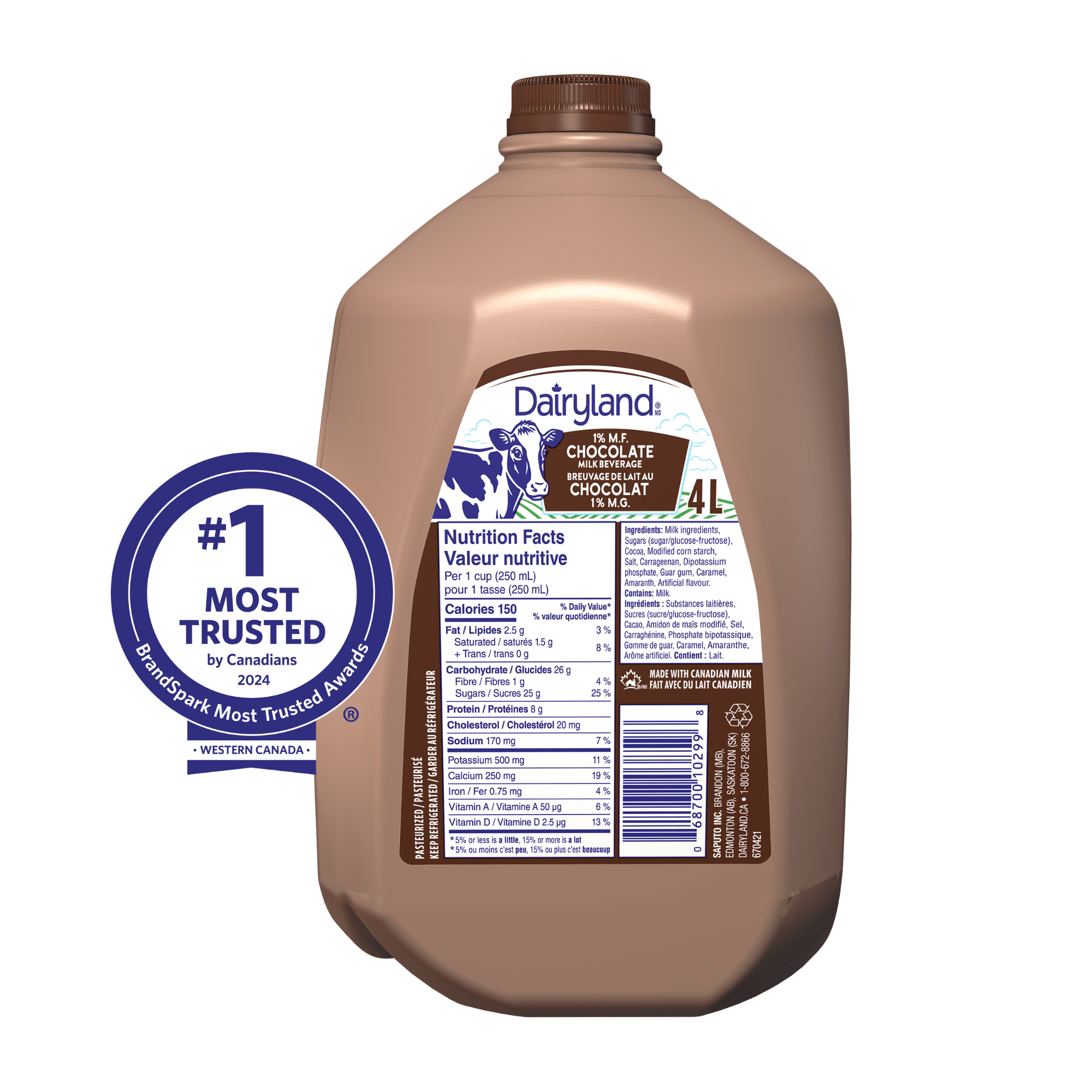 Dairyland 1% Partly Skimmed Chocolate Milk