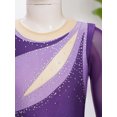 thumbnail image 4 of Miaeowve Robe de Patinage Artistique pour Filles, Robe Justaucorps de Ballet de Patinage à Roulettes, Costume de Performance de Danse, Violet 12, 4 of 7