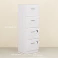 thumbnail image 3 of HOMCOM Classeur à 4 Tiroirs Armoire de Classement Verrouillable pour Formats A4 et Lettre, 3 of 10