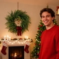 thumbnail image 4 of 24 Inch All Season Decorative Wreath for Front Door Porch Window Wall Home Indoor and Outdoor Display, 4 of 5