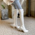 thumbnail image 4 of LSLJS Bottes Cuissardes à Talons Hauts pour Femmes, Chaussures pour Femmes Aguichant d'Hiver à Bout Pointu à Talons Hauts Fins, Bottes Hauteur Genou pour Femmes, 4 of 7