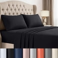 thumbnail image 1 of Beddora Ensemble de Draps Format Grand en Noir – 4 Pcs en Microfibre, Ultra Doux, Poche Profonde, Résistant aux Plis, Entretien Facile, Adulte, 1 of 5
