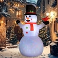 thumbnail image 2 of Outsunny 12' Christmas Inflatable Snowman with Rotating Colorful LED Light, 2 of 10