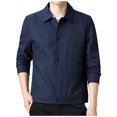 thumbnail image 1 of LOVZFMLL Veste de Golf pour Homme Légère Décontractée à Col Rabattu Coupe-Vent Boutonnée Printemps Automne Manteaux de Golf Vêtements d'Extérieur avec Poches, 1 of 6
