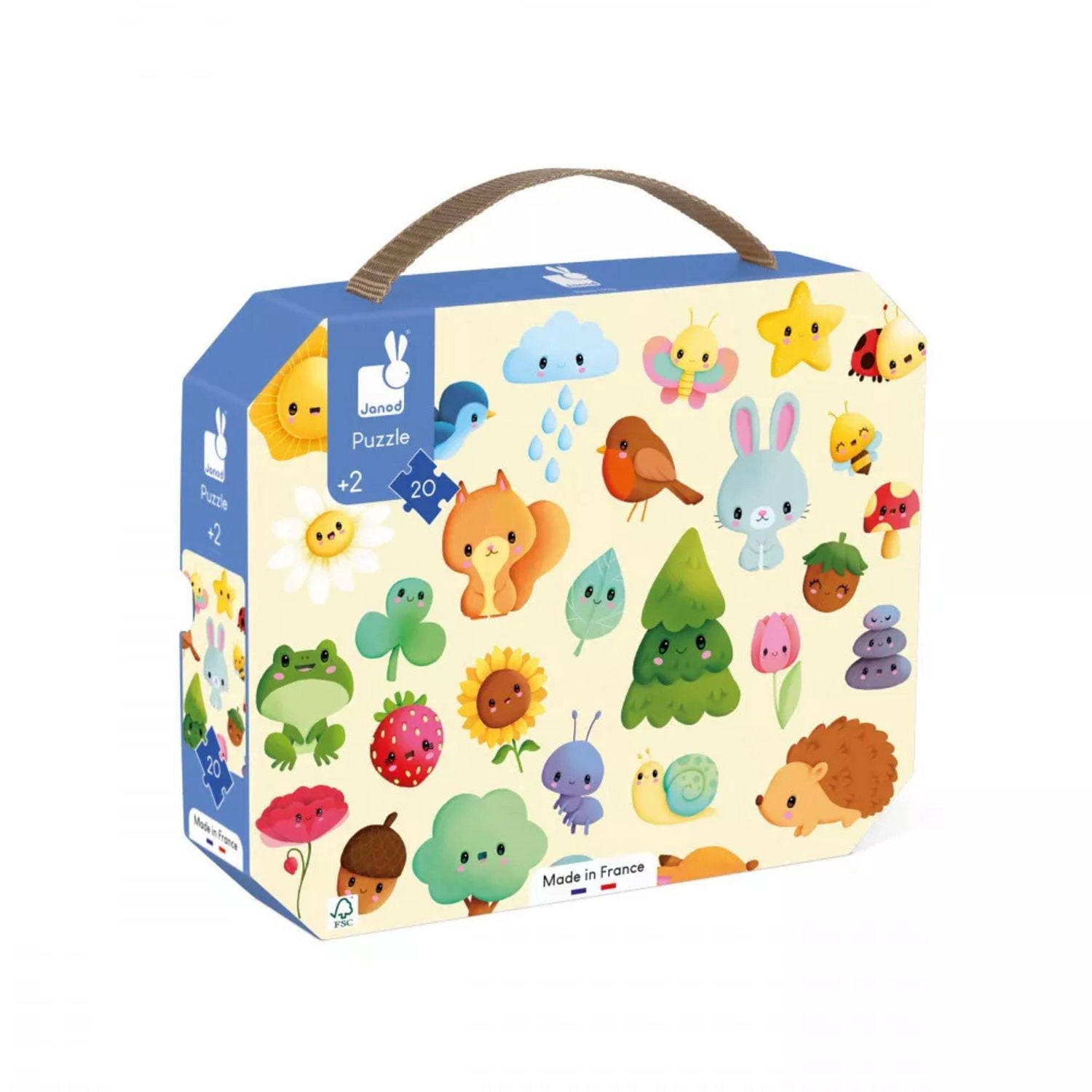 Janod • Jigsaw Puzzle Nature Picture • 20 Pieces • 40 x 50 cm Cardboard Puzzle • Educational Toys Gift for Kids Boys and Girls 2-5 Years • J02536