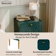 thumbnail image 4 of Boyel Living 2 Drawer Nightstand Free standing Storage Cabinet Sofa Side Storage Table Bedroom Accent Side Table, Green, 4 of 10