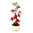 thumbnail image 1 of pitrice Fake Plant Potted Arrangement Artificial Potted Flowers for Home Decorations Red, 1 of 9