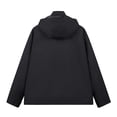 thumbnail image 4 of RXIRUCGD Manteau Veste Mode Ajustée à Capuche à Cordon avec Coutures pour Homme, Noir, Taille : 4TG, 4 of 5