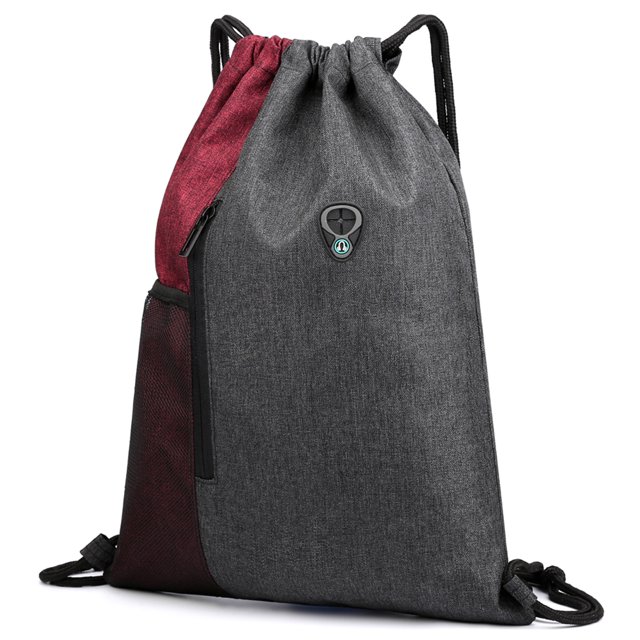 Riwcyla Gym Sack with Earphones Jack Drawstring -resistant Drawstring Bucket Bag Sack for Adults Teenagers