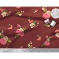 thumbnail image 2 of Soimoi Green Cotton Poplin Fabric Fruits Printed Craft Fabric by the Yard 56 Inch Wide, 2 of 3