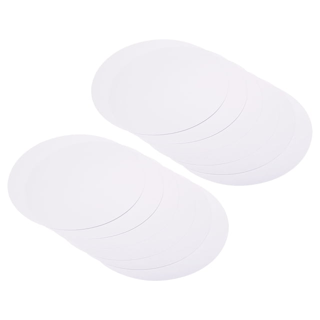 Unique Bargains 7.9-inch Round Cardboard Paper, 40 Pcs Blank Disc Circles Slices for Party Decorations DIY Craft, White