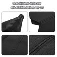 thumbnail image 4 of Unique Bargains Gear Lever Dust Cover Shift Boot Cover Dust Proof Universal for Vehicle Auto Car Matte Black PVC Black, 4 of 6