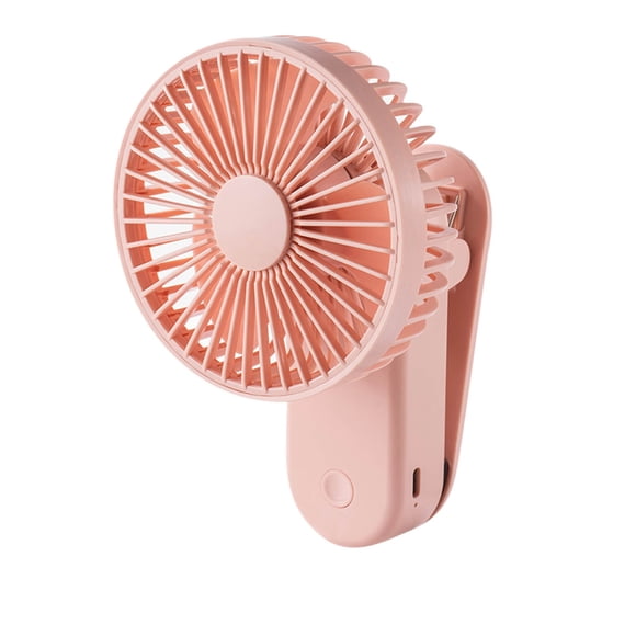 Pink Magnetic Clip Fan Usb Rechargeable 3 Wind Levels 90 Degree Rotation Quiet Desktop Portable For Home Bedroom