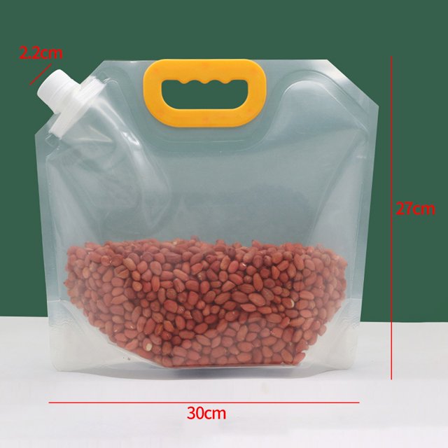 Grain Étanche à l'Humidité Sac Scellé, 10 Sacs de Stockage de Grain de Grande Capacité Refermables, Debout Sacs d'Aspiration de Stockage de Nourriture Résistant à l'Humidité de Grain pour le Stockage