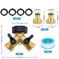 thumbnail image 2 of EGNMCR 2 Way Dispenser Water Water Connection Dispenser Faucet Dispenser Y Distributor Inlet Hose Dispenser Water Connection Adapter Garden The shunt, 2 of 8
