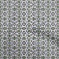 thumbnail image 1 of oneOone Silk Tabby Green Fabric Asian Block Sewing Material Print Fabric By The Yard 42 Inch Wide, 1 of 4