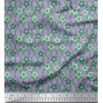 thumbnail image 1 of Soimoi Poly Georgette Fabric Floral & Ogee Damask Printed Fabric 1 Yard 42 Inch Wide, 1 of 1
