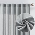 thumbnail image 1 of Curtainking Rideaux en Lin Style Ferme à Pattes Arrière Rideaux et Draperies pour Salon Chambre 96 Pouces Poche pour Tringle Gris Rideaux Filtrant la Lumière Lot de 2, 1 of 7