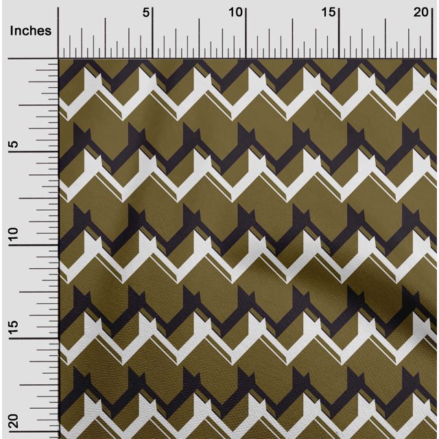 oneOone Tissu Popeline de Coton Chevron Géométrique Imprimé par la Cour 42 Pouces de Large