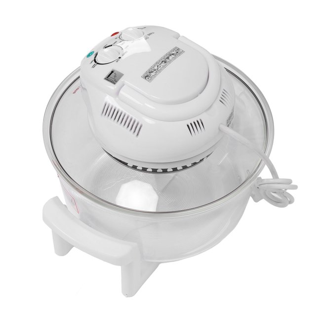 , Large 12 Quart Glass Visible Oilless Quick Meals Multicooker with Time & Temperature Controls Roast Fry or Crisp