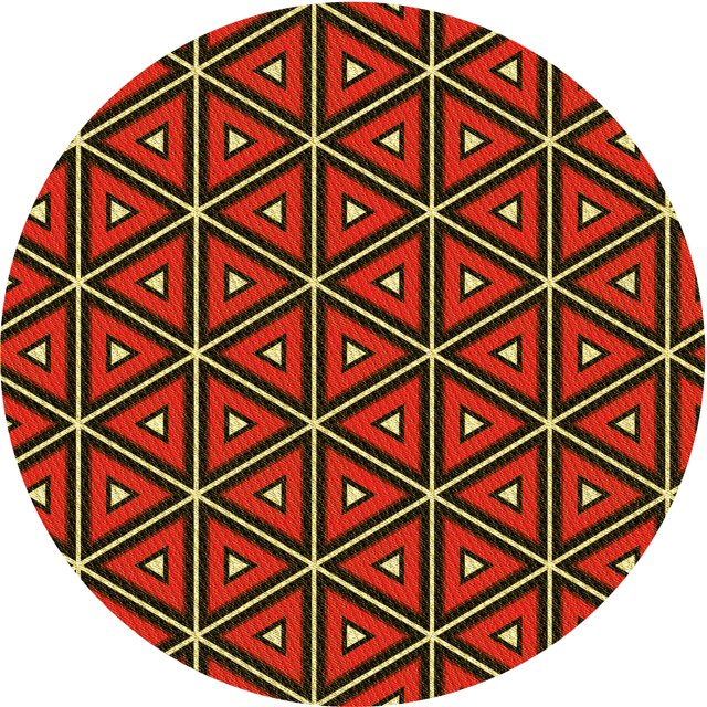 Ahgly Company Tapis Rond Lavable en Machine Intérieur Transitionnel Rouge Canneberge, 7 Pieds Rond