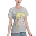 thumbnail image 2 of T-Shirt Basique à Manches Courtes pour Femmes Sailor Moon Édition Q Tsukiha, 2 of 6