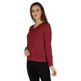 thumbnail image 3 of Inkmeso Solid Button Henley T-shirt For Womens Casual BasicLong SleeveTee T-shirts, 3 of 7