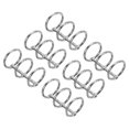 thumbnail image 1 of Unique Bargains 0.79' Dia. 3 Circle Detachable Metal Binder Rings Loose Leaf Rings, Silver Tone 6 Pack, 1 of 6