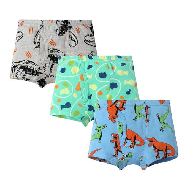 MIASHUI sous-Vêtements Garçons Enfants Boxeurs Mignons à Imprimé Caleçons sous-Vêtements Troncs Lot de 3, Rose, 4-5 Ans