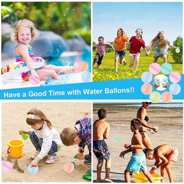 Ballons D’eau Réutilisables – 30 Pièces En Silicone – Remplissage Rapide – Auto-scellants – Plage, Piscine, Jardin – Dès 3 Ans