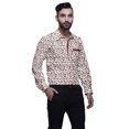 thumbnail image 3 of BESTMAN PrintedShirtsFor Men Long Sleeve Button DownCasual Cotton Dress Shirt, 3 of 5